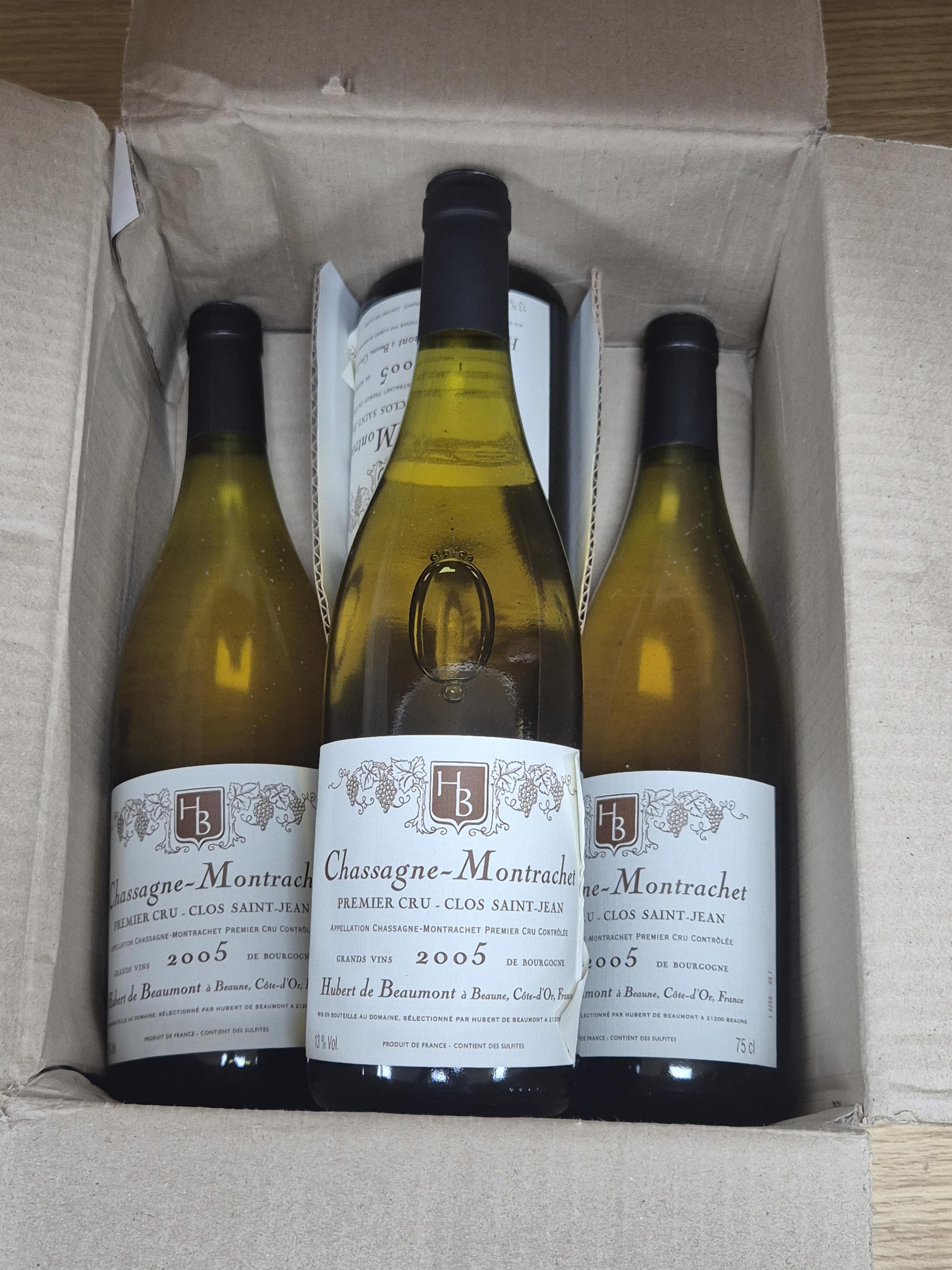 Domaine Hubert de Beaumont, Chassagne-Montrachet Premier Cru, Clos Saint-Jean, 2005
